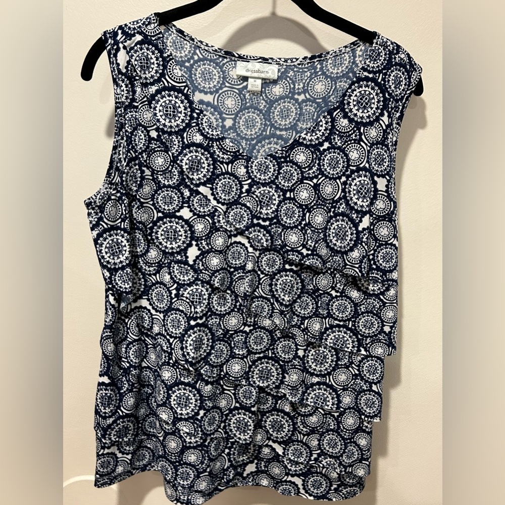 Ruffle-Front Tank Blouse